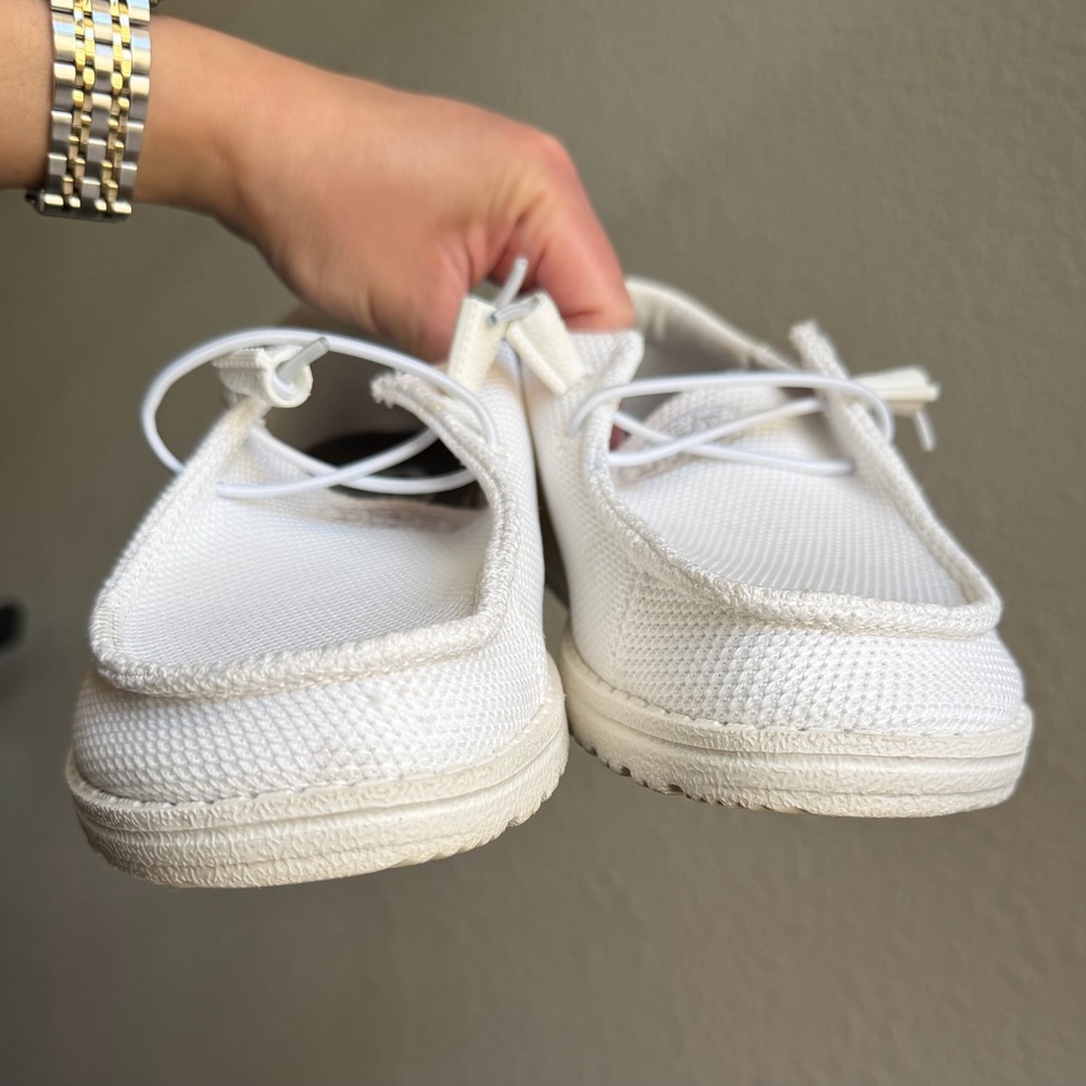 Hey Dude White Wendy Funk Mono Slip On Shoe - Picture 8 of 11